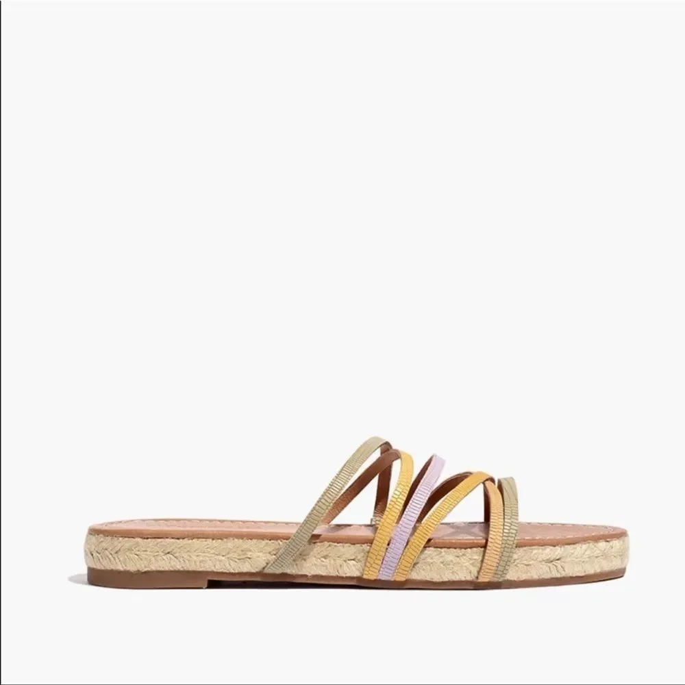 Madewell Sandal The Kathryn Espadrille‎ Slide in Leather Lilac Women Size 11 New